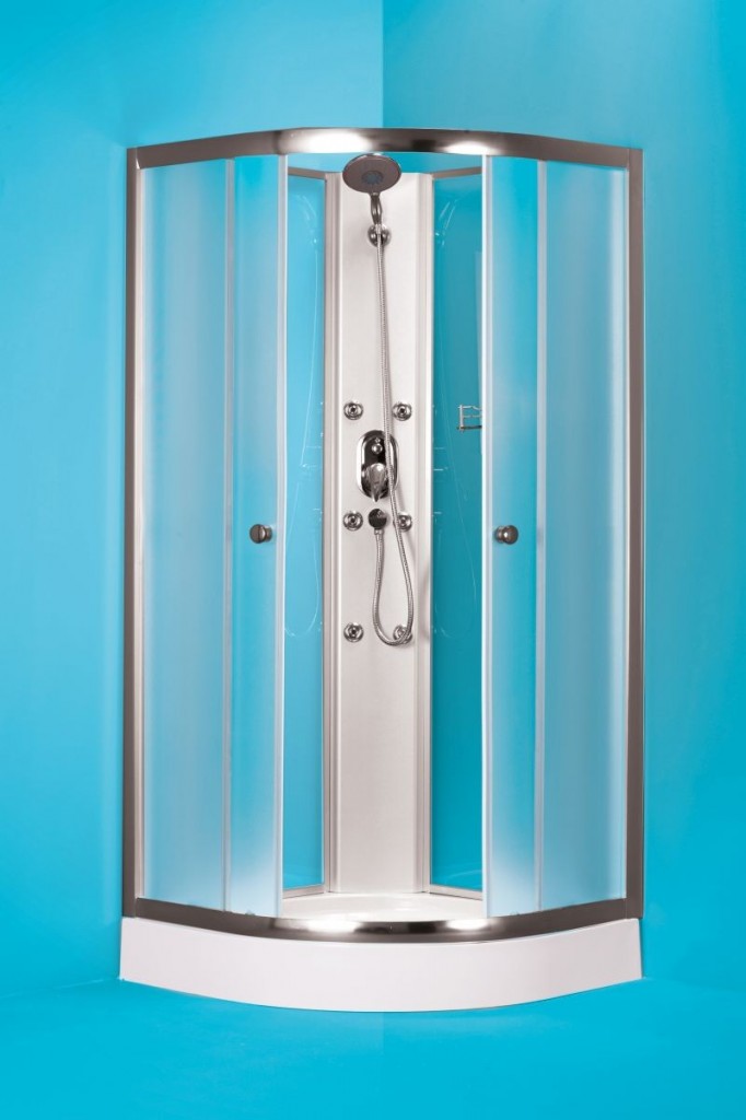 HOPA Čtvrtkruhový sprchový box GRANADA BARVA rámu Chrom/Leštěný hliník (ALU), Rozměr A 90 cm, Rozměr B 90 cm, Vanička HL Akrylová vanička OLBGRA90CMBV+OLBGRA90V