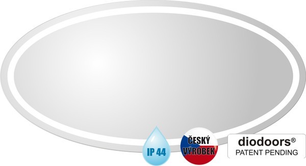 HOPA Zrcadlo s LED osvětlením BEČVA Rozměr A 120 cm, Rozměr B 3 cm, Rozměr C 60 cm ZRBECV6012