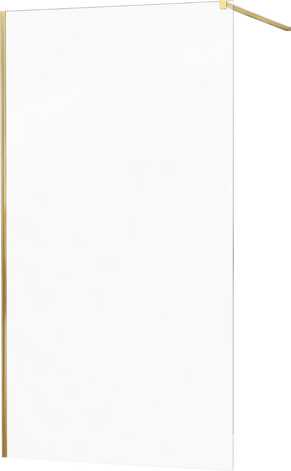 MEXEN/S KIOTO Sprchová zástěna WALK-IN 80x200 cm 8 mm, zlatá, transparent 800-080-101-50-00