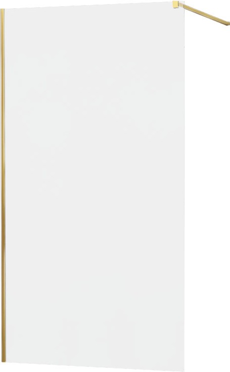 MEXEN/S KIOTO Sprchová zástěna WALK-IN 90x200 cm 8 mm, zlatá, matné sklo 800-090-101-50-30