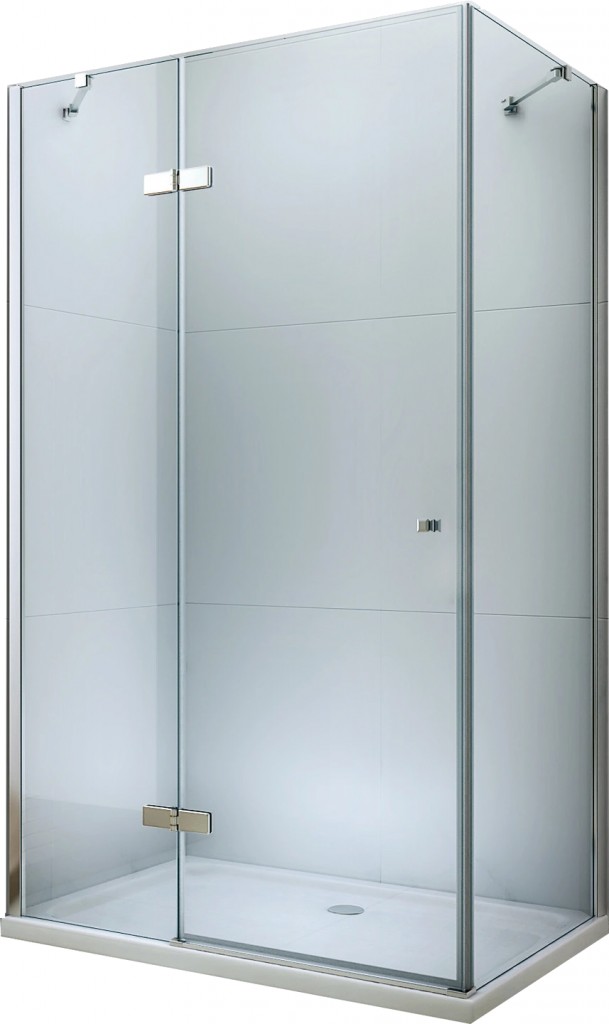 MEXEN/S Roma sprchový kout otevírací 110x100, sklo transparent, chrom + vanička 854-110-100-01-00-4010