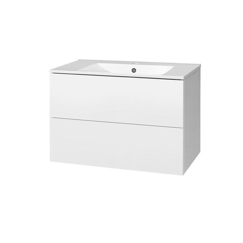 MEREO Aira, koupelnová skříňka s keramickym umyvadlem 81 cm, bílá CN711