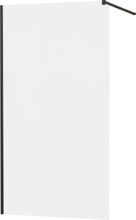 MEXEN/S KIOTO Sprchová zástěna WALK-IN 100x200 cm 8 mm, černá, matné sklo 800-100-101-70-30