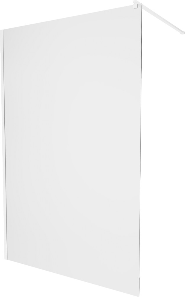 MEXEN/S KIOTO Sprchová zástěna WALK-IN 50 x 200, transparent 8 mm, bílá 800-050-101-20-00