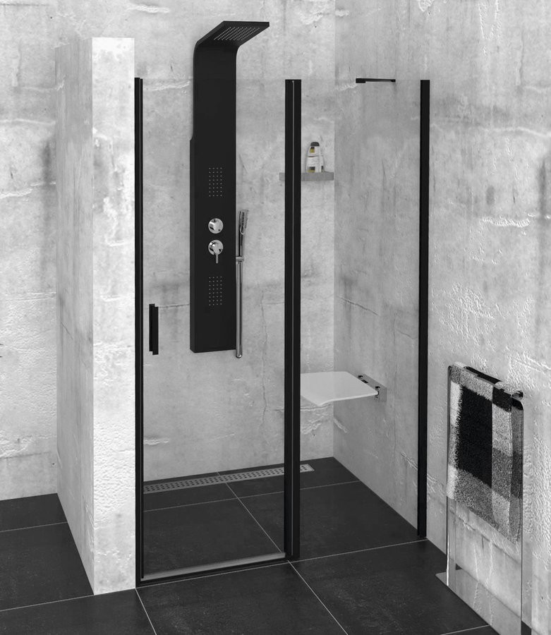 POLYSAN ZOOM LINE BLACK sprchové dveře 1100, čiré sklo ZL1311B