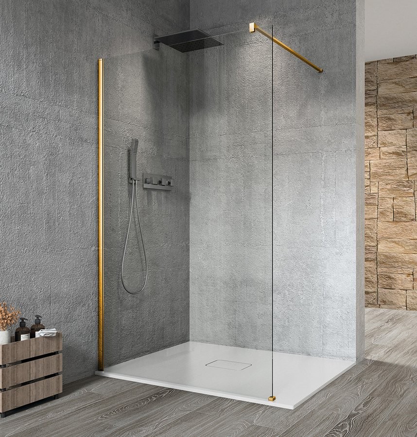 GELCO VARIO GOLD jednodílná sprchová zástěna k instalaci ke stěně, čiré sklo, 700  GX1270GX1016