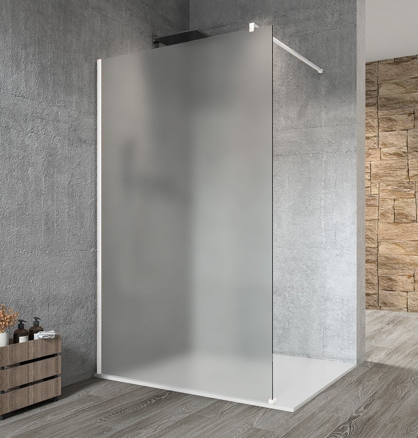 GELCO VARIO WHITE jednodílná sprchová zástěna k instalaci ke stěně, matné sklo, 1300  GX1413GX1015