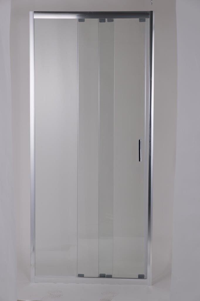 HOPA 3-dílné sprchové dveře do niky MELIDE BARVA rámu Chrom/Leštěný hliník (ALU), Rozměr A 110 cm, Směr zavírání Univerzální Levé / Pravé, Výplň Čiré bezpečnostní sklo 5 mm OLBMELI