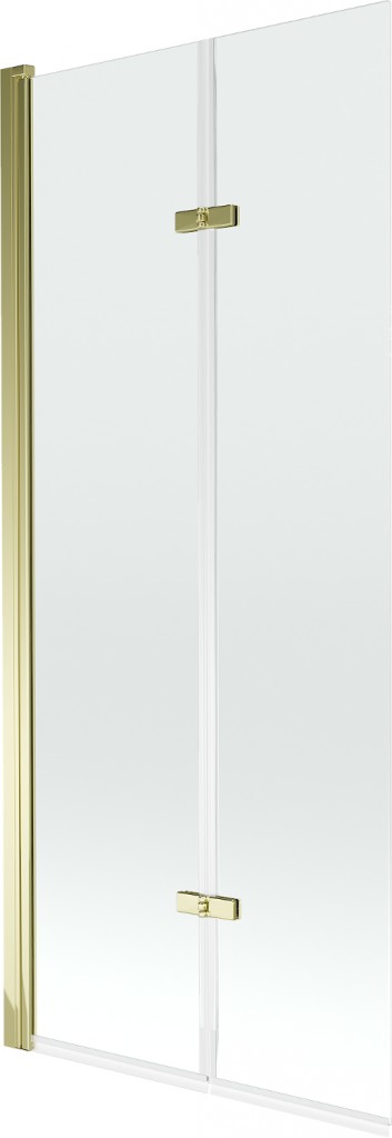 MEXEN Castor vanová zástěna 2-křídlo 80x150 cm, transparent, zlato 892-080-002-50-00