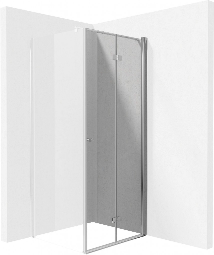 DEANTE Kerria plus chrom Sprchové dveře bez stěnového profilu, systém Kerria Plus, 80 cm skládací KTSX042P
