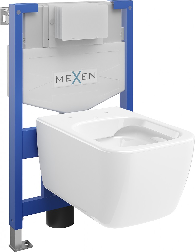 MEXEN/S WC předstěnová instalační sada Fenix XS-F s mísou WC Stella,  bílá 6803368XX00