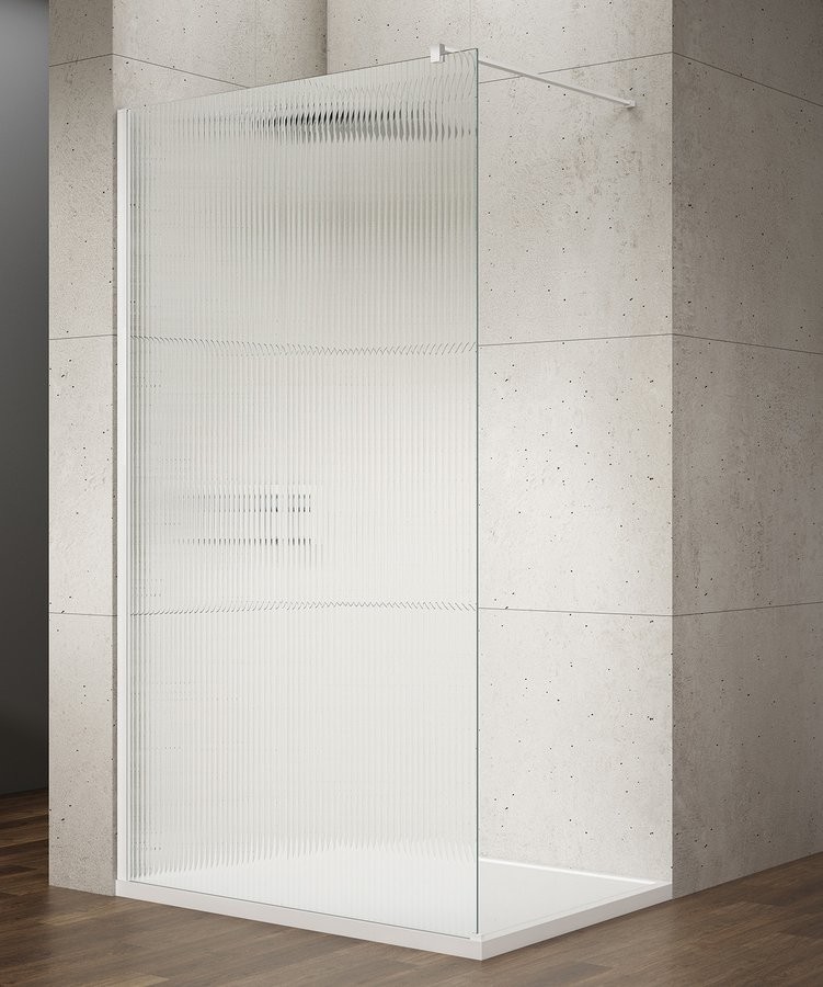GELCO VARIO WHITE jednodílná sprchová zástěna k instalaci ke stěně, sklo nordic, 800  GX1580-07