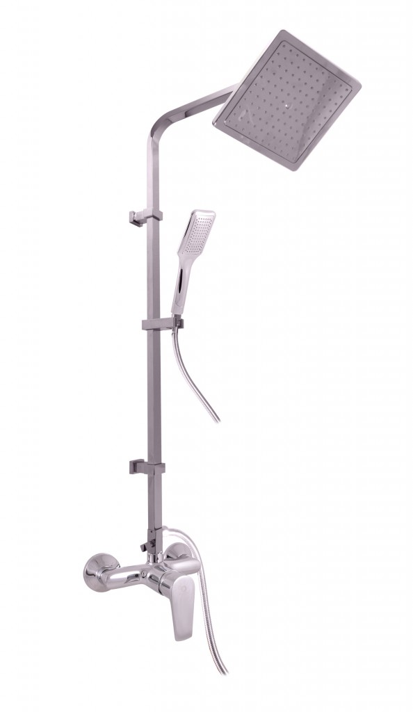 SLEZAK-RAV Vodovodní baterie sprchová COLORADO s hlavovou a ruční sprchou, Barva: chrom, Rozměr: 100 mm CO182.0/6