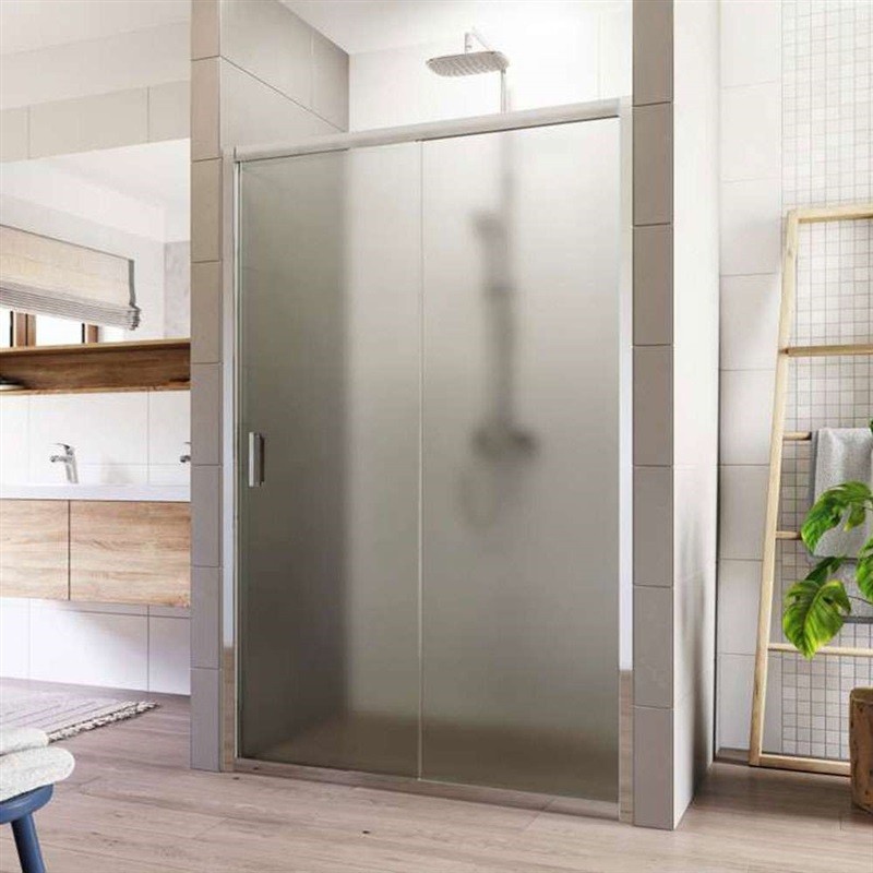 MEREO Sprchové dveře, LIMA, dvoudílné, zasunovací, 110x190 cm, chrom ALU, sklo Point CK80412K