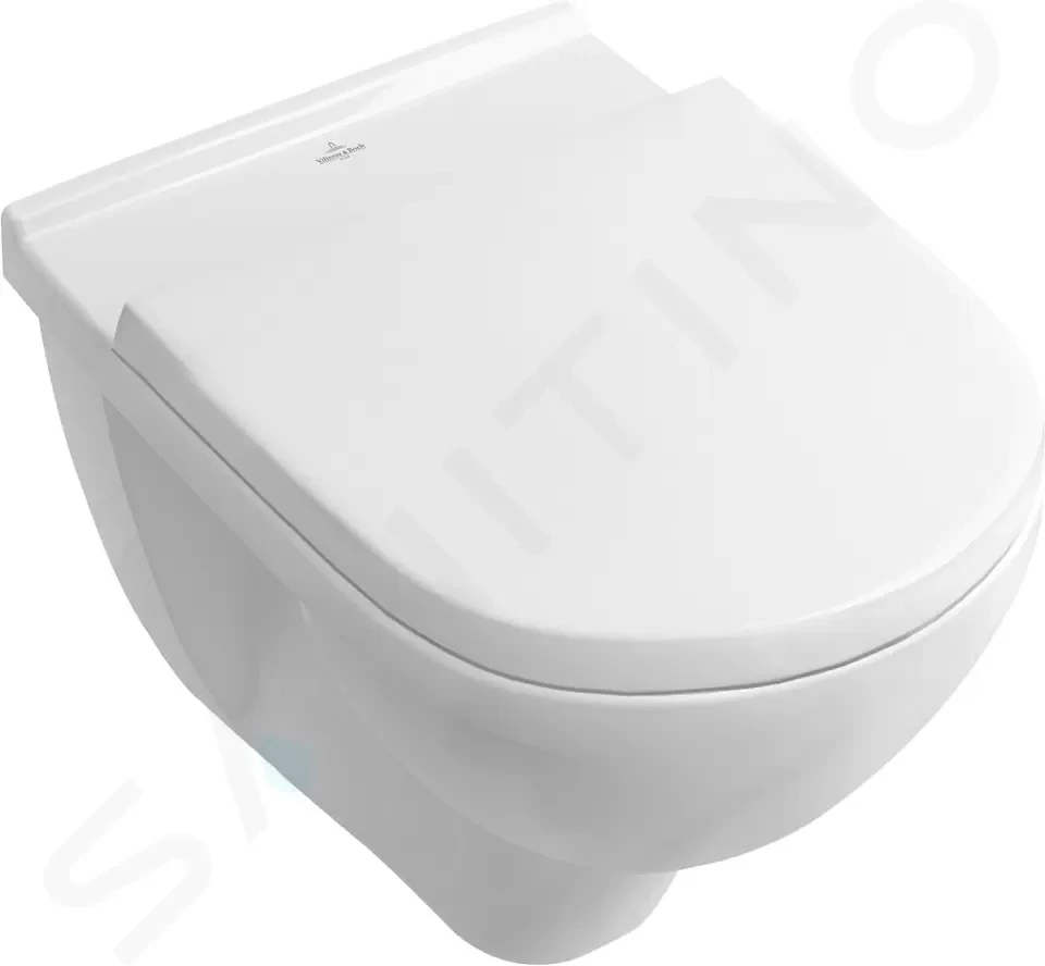 VILLEROY & BOCH O.novo Závěsné WC se sedátkem SoftClose, Combi-Pack, s CeramicPlus, bílá 5660H1R1