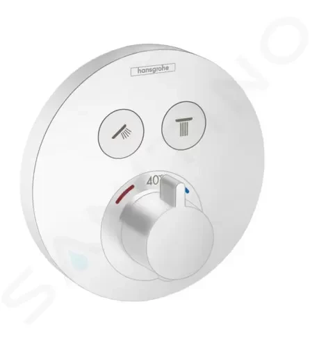 HANSGROHE Shower Select Termostatická baterie pod omítku pro 2 spotřebiče, matná bílá 15743700