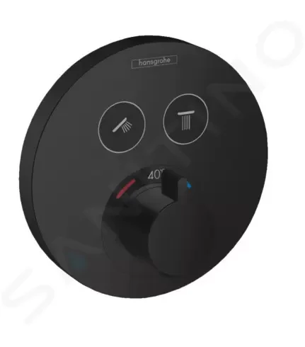 HANSGROHE Shower Select Termostatická baterie pod omítku pro 2 spotřebiče, matná černá 15743670