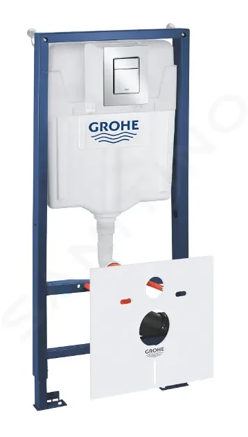 GROHE Rapid SL Předstěnová instalace s nádržkou pro závěsné WC, souprava Fresh a tlačítko Skate Cosmopolitan S, chrom 39500000