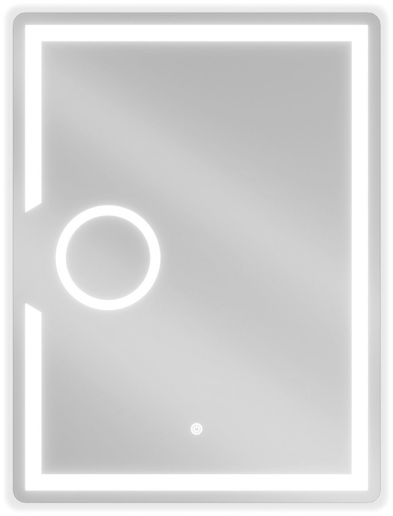 MEXEN Onyx zrcadlo s osvětlením s kosmetickým zrcátkem 60 x 80 cm, LED 600 9813-060-080-611-00