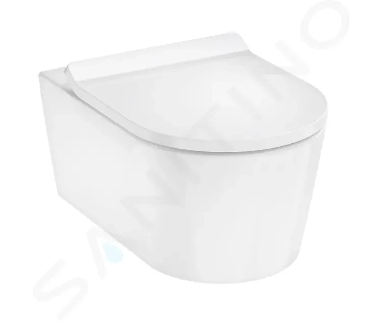 HANSGROHE EluPura S Závěsné WC se sedátkem SoftClose, AquaHelix, SmartClean, bílá 61115450