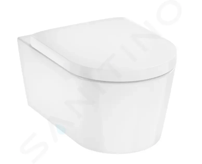 HANSGROHE EluPura S Závěsné WC se sedátkem SoftClose, AquaFall, SmartClean, bílá 61119450