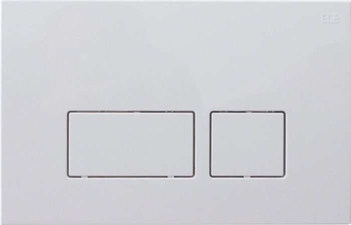 AQUALINE DUAL tlačítko hranaté pro nádržky 52TD0104E a 52AL0104E , bílá 54MD0103E