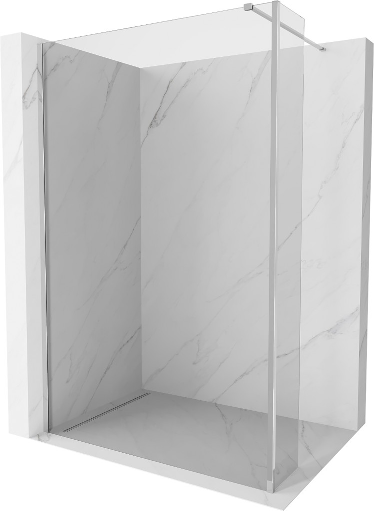MEXEN/S Kioto Sprchová zástěna WALK-IN 145 x 40 cm, transparent, chrom 800-145-212-01-00-040