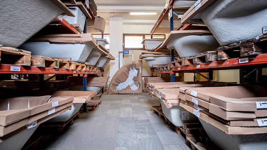 Sklad koupelnového studia v Mostě Svět koupelny