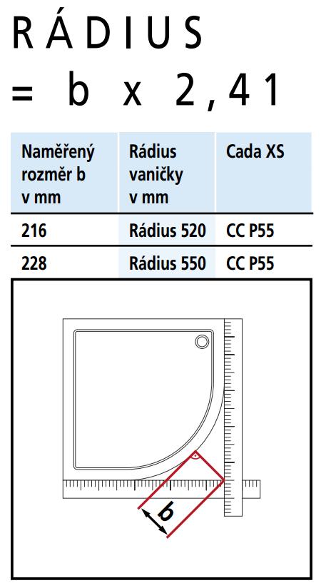 Kermi Čtvrtkruh Cada XS P55 10120 975-1000/2000 stříbrná vys.lesk ESG čiré Clean Čtvrtkruh (kyvné dveře s pevnými poli) (CCP5510120VPK)