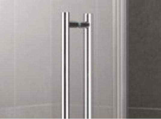 Kermi Čtvrtkruh Pasa XP P50 09018 870-900/1850 stříbrná matná ESG čiré Čtvrtkruhový sprch. kout kyvné dveře s pevnými poli (PXP50090181AK)