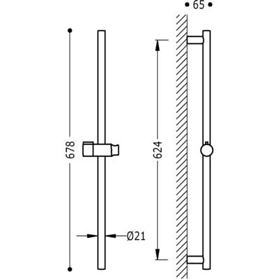 TRES - Posuvná tyč MAX-MINIO 20,6 mm, délka 624 mm (03463702)