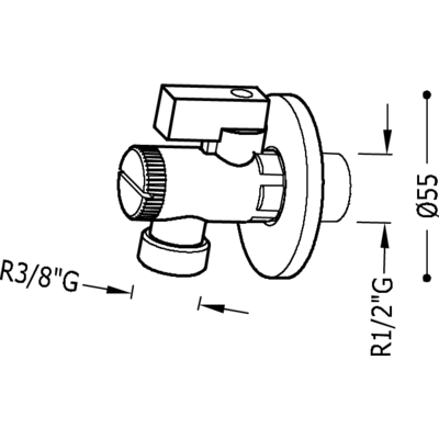 TRES - Uzavírací ventil s filtremR.1/2” - R.3/8” (9134525)