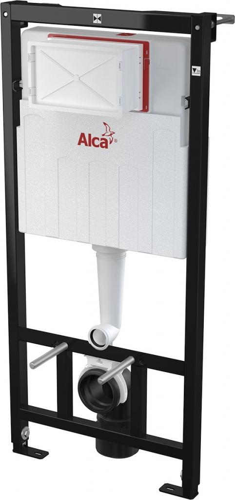ALCAPLAST  Sádromodul - předstěnový instalační systém s bílým tlačítkem M1710 + WC CERSANIT CLEANON PARVA + SEDÁTKO (AM101/1120 M1710 PA2)