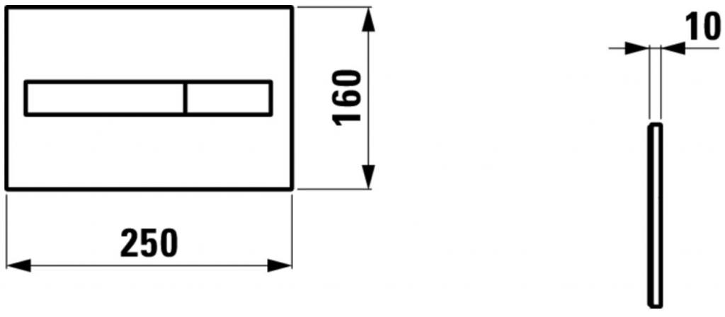 LAUFEN Rámový podomítkový modul CW1 SET s chromovým tlačítkem + WC Ideal Standard Tesi se sedátkem RIMLESS (H8946600000001CR TE2)