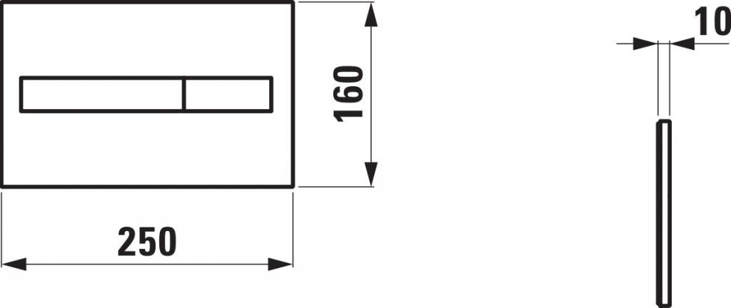 LAUFEN Podomít. systém LIS TW1 SET s chromovým tlačítkem + WC Ideal Standard Tesi se sedátkem RIMLESS (H8946630000001CR TE2)