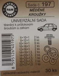 V&Yacute;PRODEJ - Těsněn&iacute; univers&aacute;ln&iacute; sada-měděn&eacute; kroužky (S197)