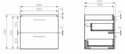 CERSANIT - SET 802 LARA CITY 60 Bílá  skříňka + umyvadlo (S801-142-DSM), fotografie 16/8