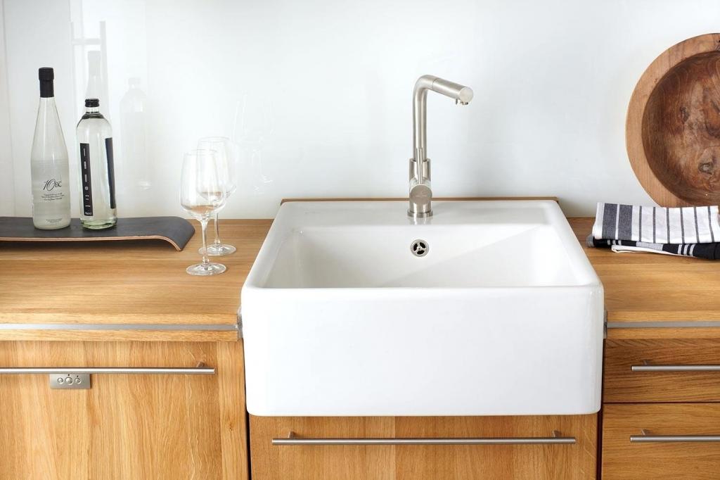 VILLEROY & BOCH - Keramický dřez Single-bowl sink White alpin modulový   595 x 630 x 220 bez excentru (632061R1HL2)