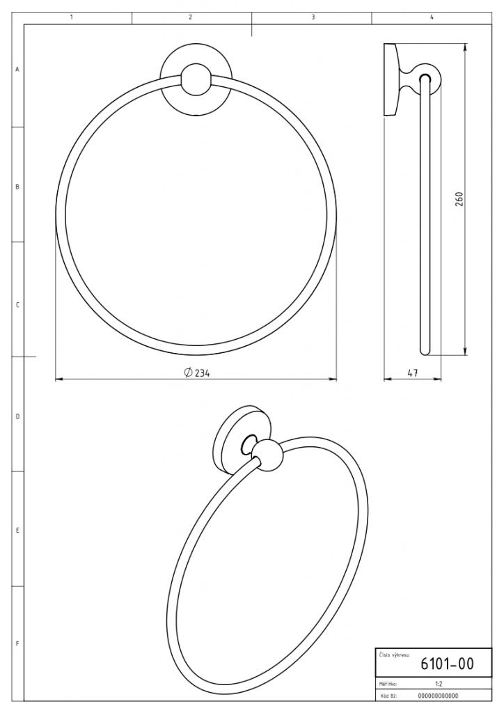 NOVASERVIS - Kruhový držák ručníků Metalia 1 chrom (6101,0)