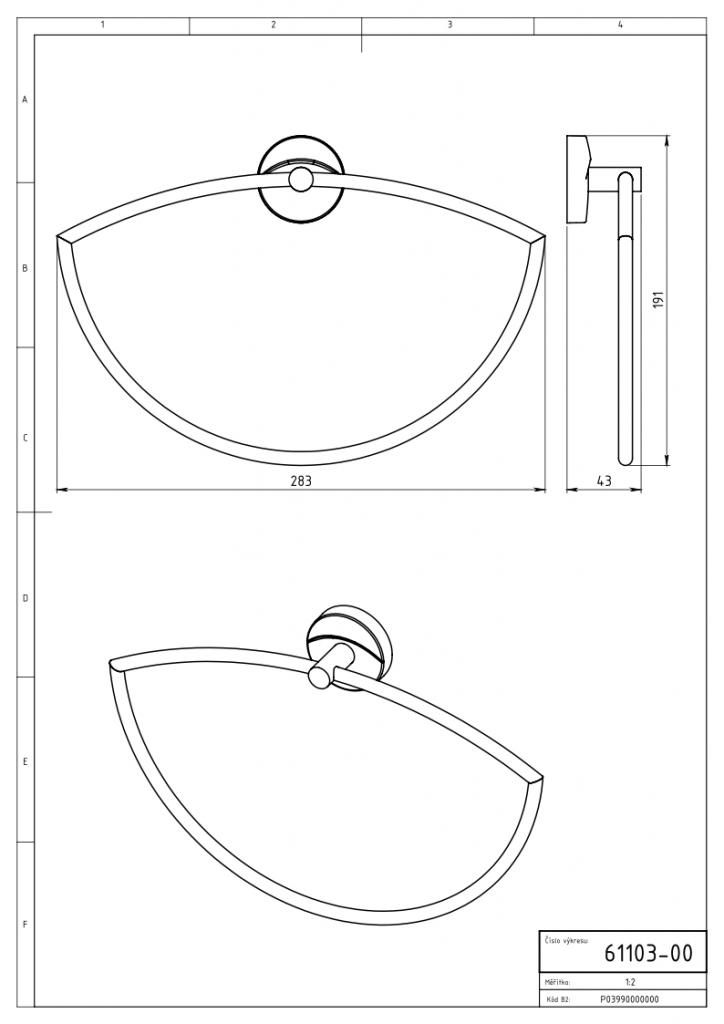 NOVASERVIS - Půlkruhový držák ručníků Metalia 11 chrom (0103,0)