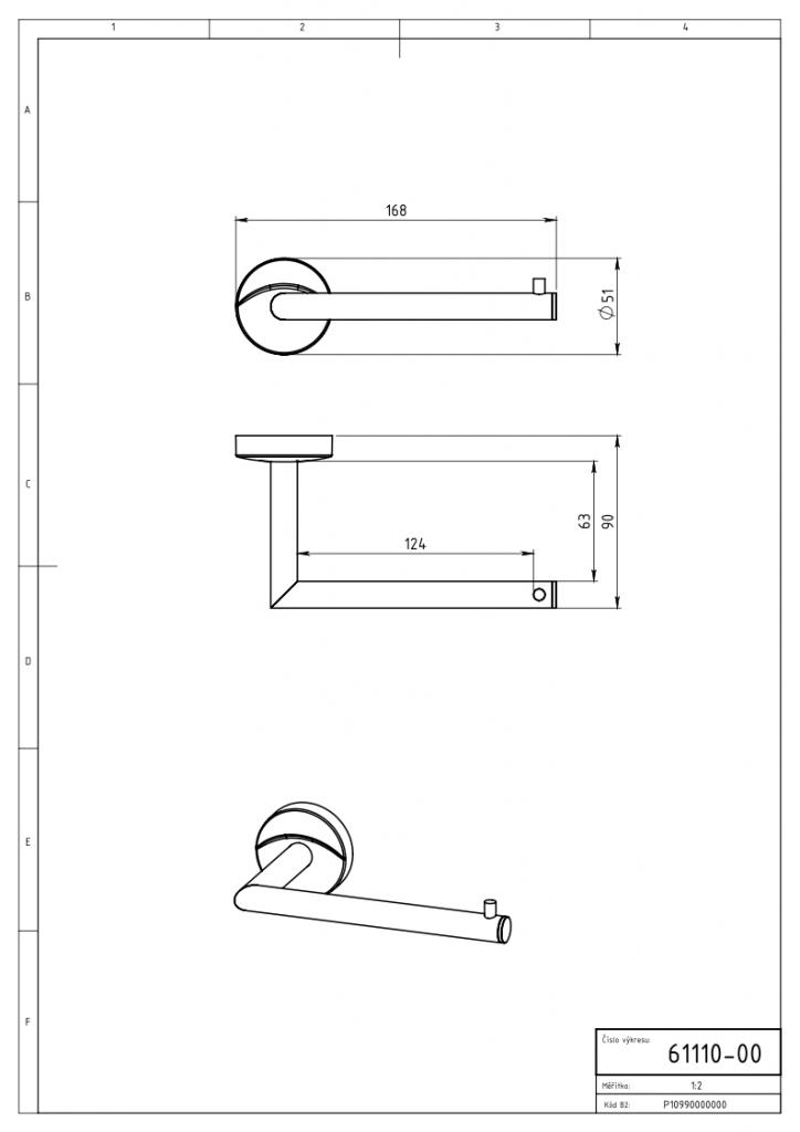 NOVASERVIS - Držák toaletního papíru jednoduchý Metalia 11 chrom (0110,0)