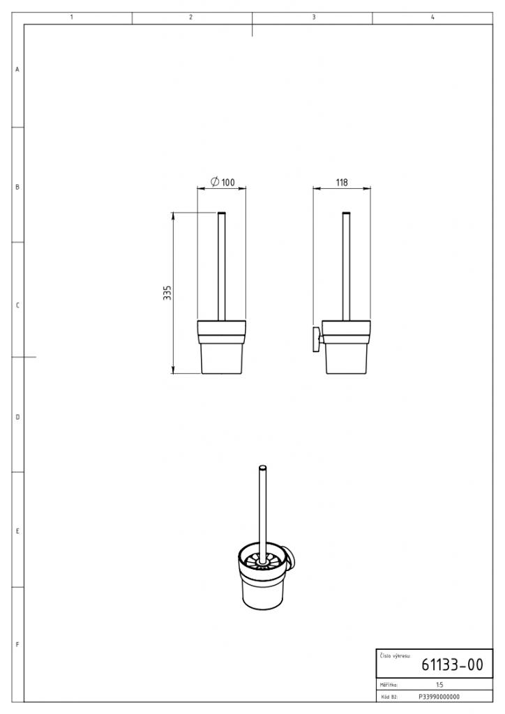 NOVASERVIS - WC štětka Metalia 11 chrom (0133,0)