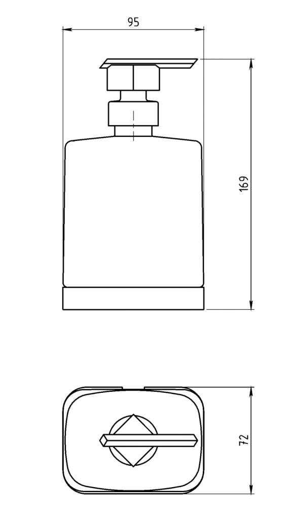 NOVASERVIS - Dávkovač mýdla Metalia 4 chrom (6450,0)