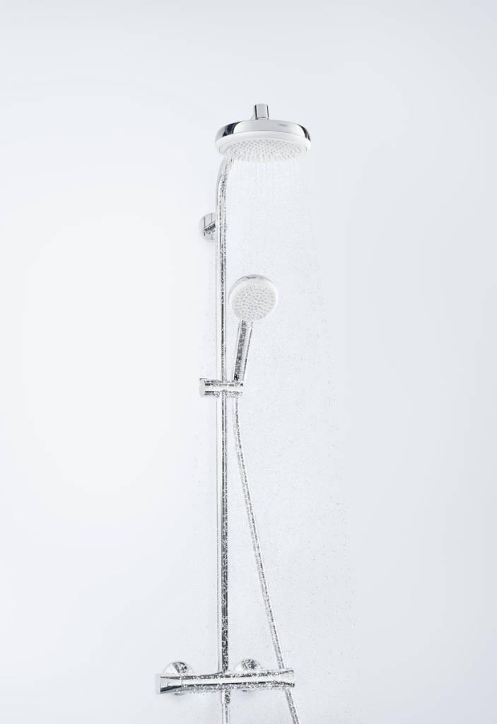 HANSGROHE - Crometta 160 Sprchový set Showerpipe s termostatem, 4 proudy, bílá/chrom (27264400)