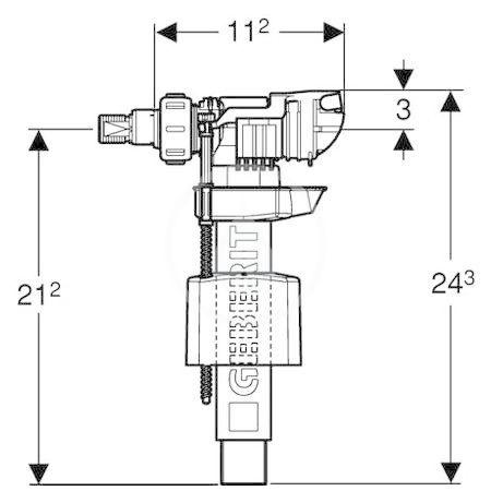 GEBERIT - Příslušenství Napouštěcí ventil pro splachovací nádržky (240.705.00.1)