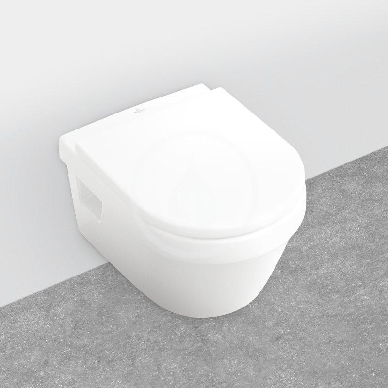 GEBERIT - Kombifix Modul pro závěsné WC s tlačítkem Sigma01, matný chrom + Villeroy Boch - WC a sedátko, DirectFlush, SoftClose, CeramicPlus (110.302.00.5 NB3)