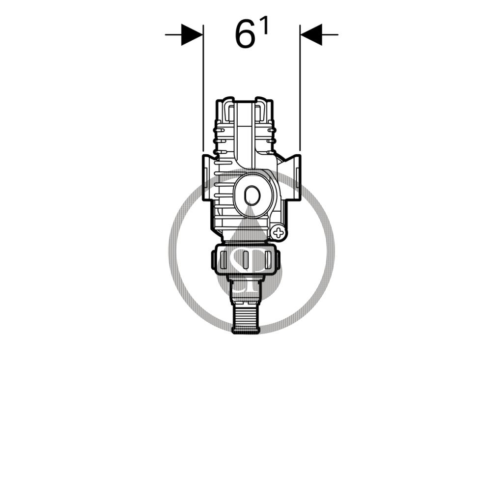 GEBERIT - Příslušenství Napouštěcí ventil typ 380, boční přívod vody, 3/8 (240.700.00.1)