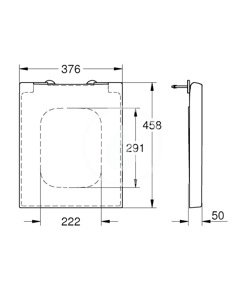 GROHE - Cube Ceramic WC sedátko se sklápěním SoftClose, duroplast, alpská bílá (39488000)