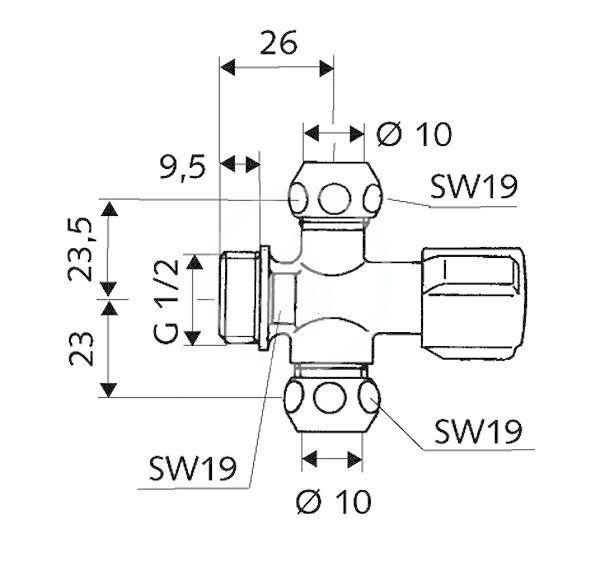 SCHELL - Comfort Rohový ventil, chrom (049910699)