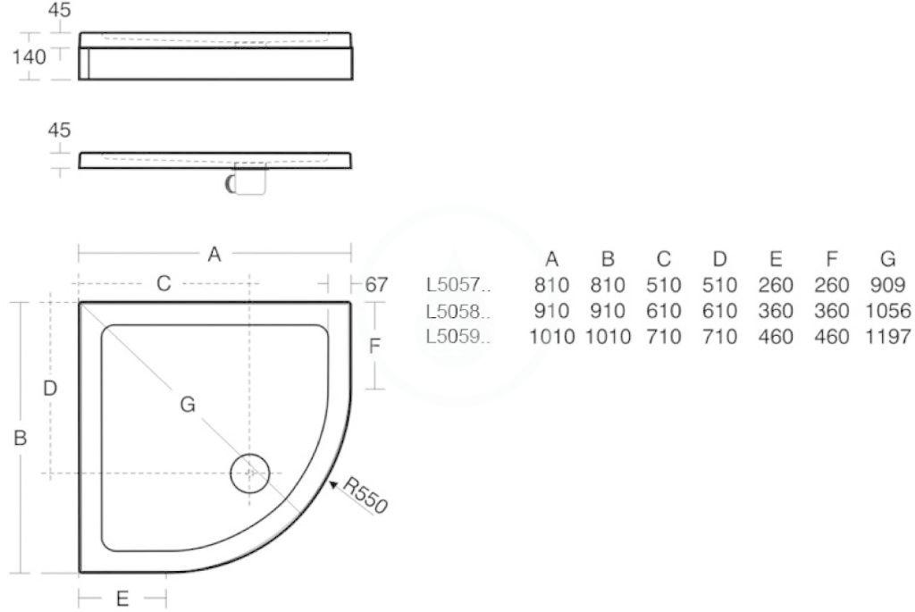 IDEAL STANDARD - Simplicity Stone Sprchová vanička 910x910 mm, bílá (L505801)